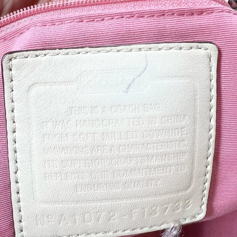 COACH vintage Soho Leather Pleated Tote cream leather bag school office